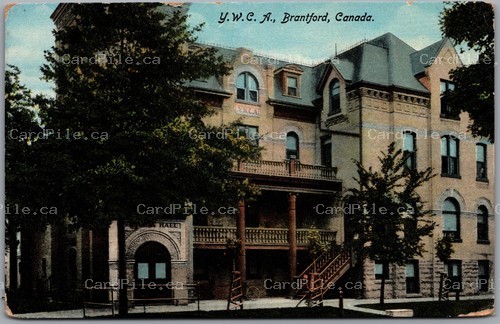 Postcard Brantford Ontario c1906 Y.W.C.A. Building Brant County