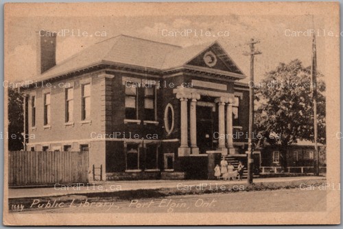 Postcard Port Elgin Ontario c1906 Public Library Bruce County by Heliotype