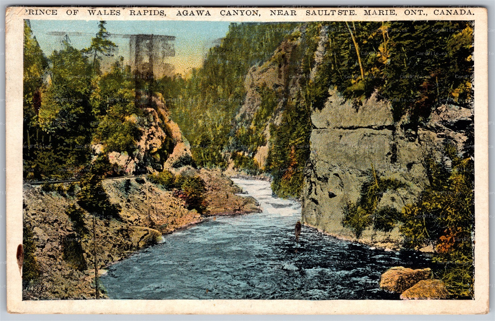 Postcard Sault Ste. Marie Ontario c1932 Prince of Wales Rapids Agawa Canyon