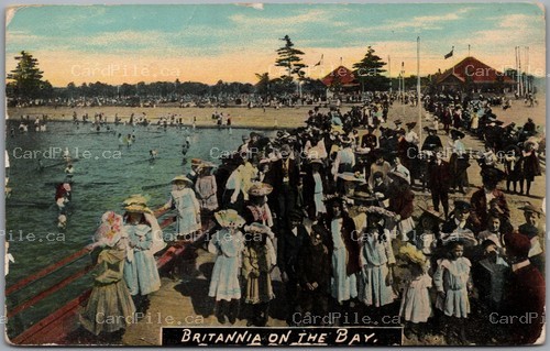 Postcard Ottawa Ontario 1912 Britannia On The Bay Beach CDS Slogan Cancel as is