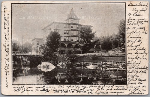Postcard Saranac Lake New York c1906 The Hotel Von Dorrien Franklin County as is