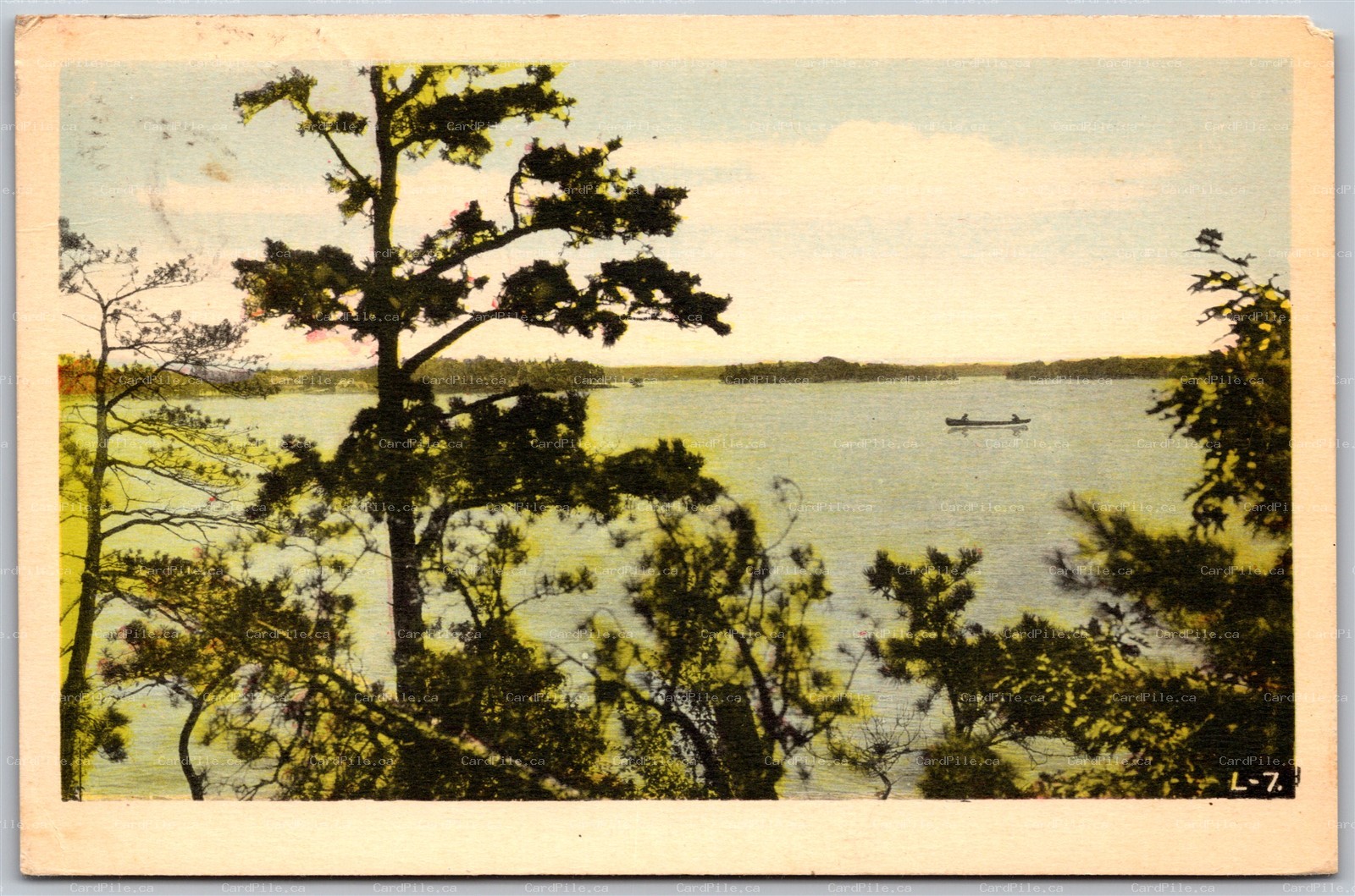 Postcard c1943 Postmarked Bracebridge Ontario Scenic View by PECO
