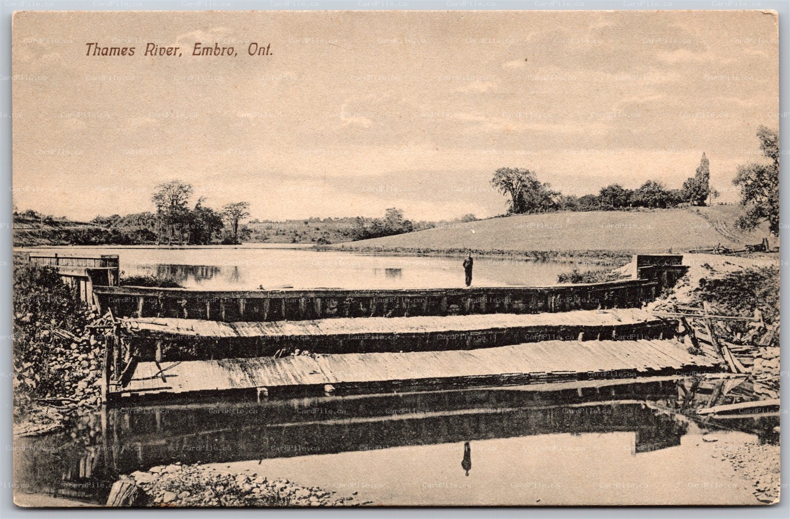 Postcard Embro Ontario c1910s Thames River Oxford County by R. O. Smith