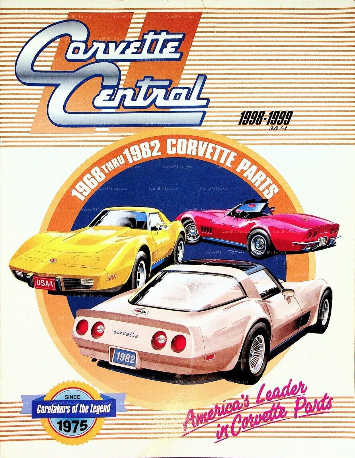 1998-1999 Corvette Central Catalog 3A Corvette Parts Guide For 1968-1982
