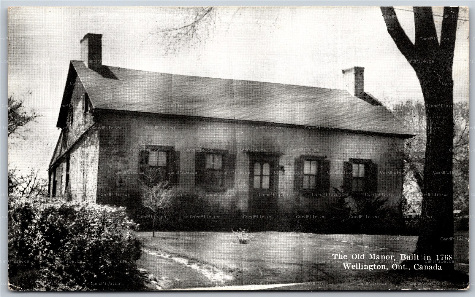 Postcard Wellington Ontario c1940s The Old Manor Built 1768 Prince Edward County