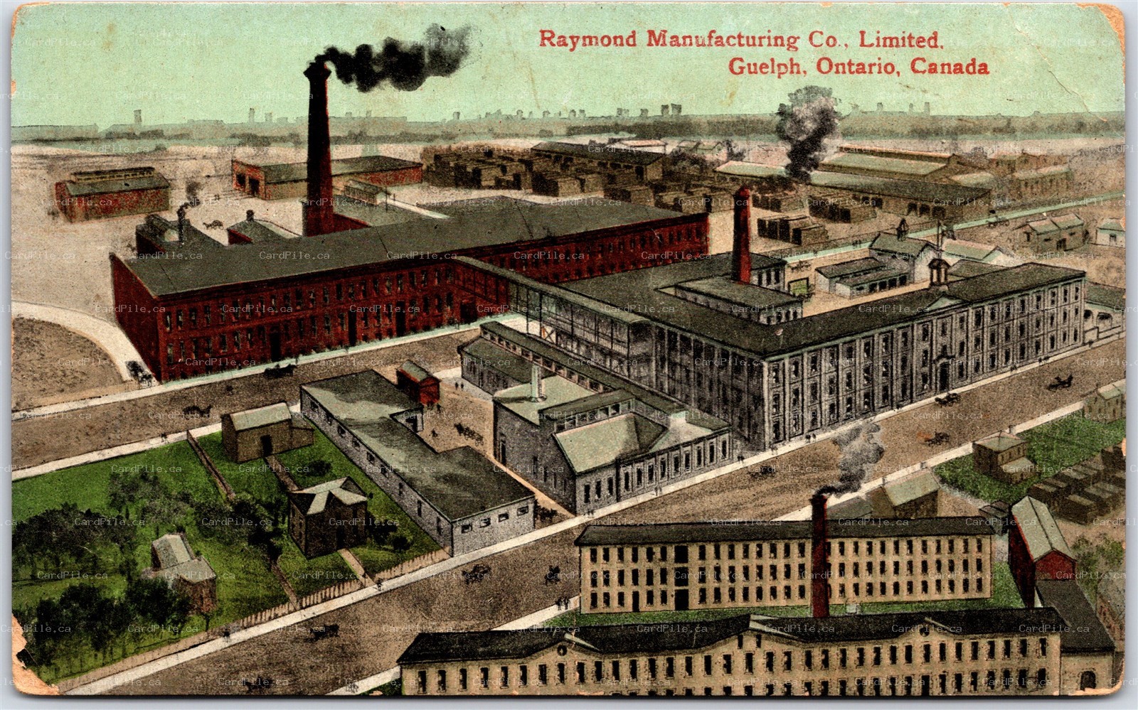 Postcard Guelph Ontario c1909 Raymond Manufacturing Co. Limited Sewing Machine