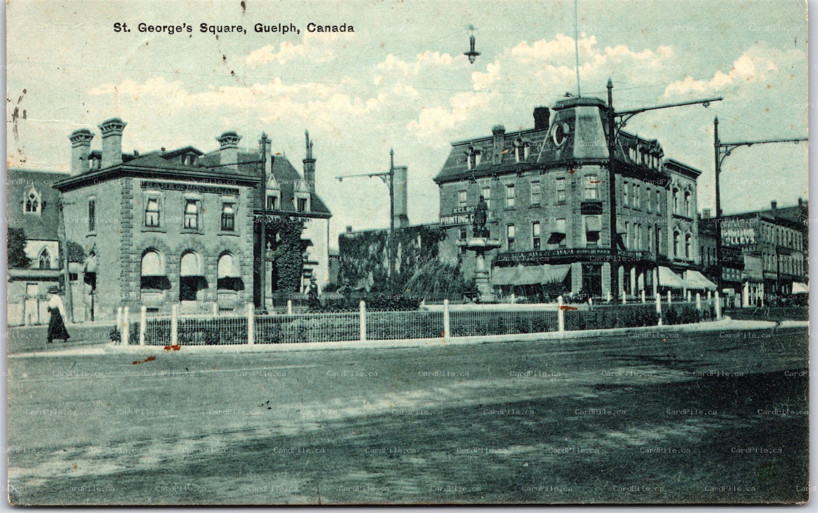 Postcard Guelph Ontario c1912 St. George's Square by Rumsey