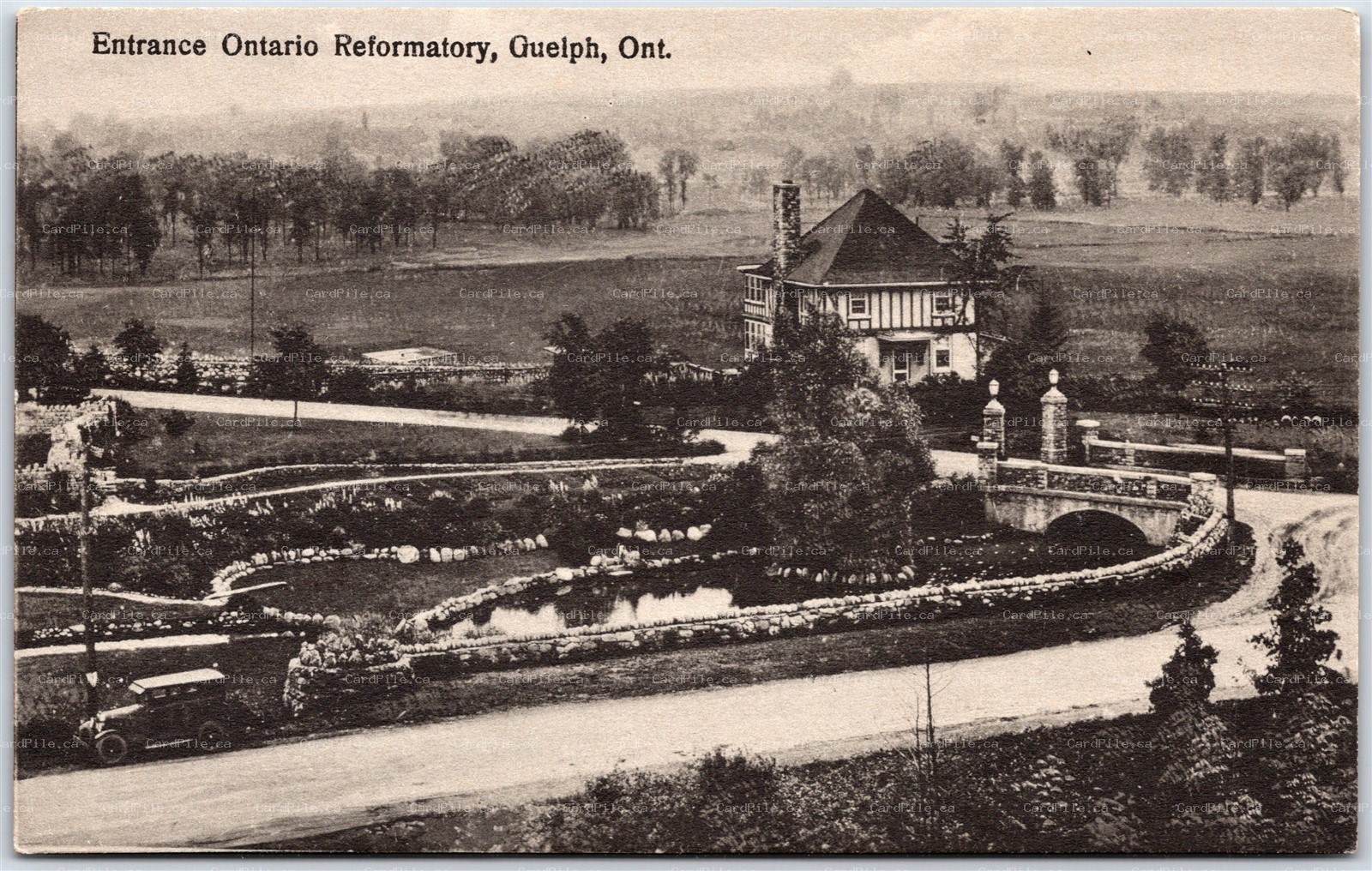 Postcard Guelph Ontario c1910s Entrance to Reformatory by Rumsey