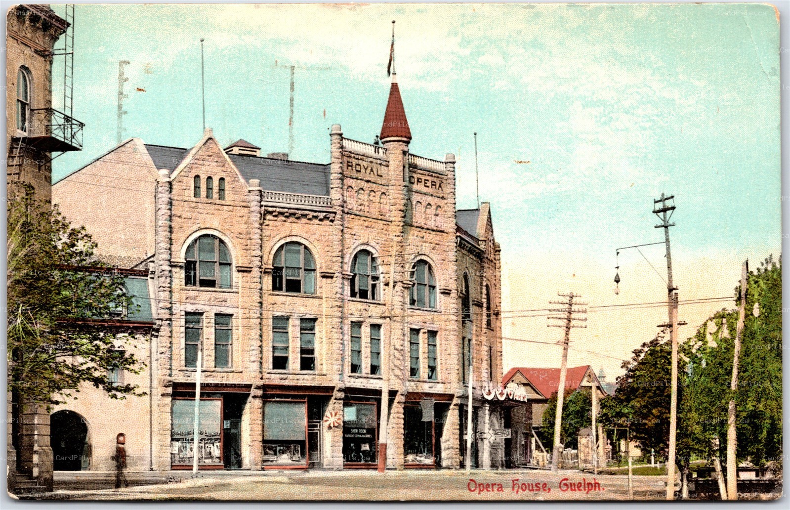 Postcard Guelph Ontario c1913 Opera House Demolished in 1953 by Pugh