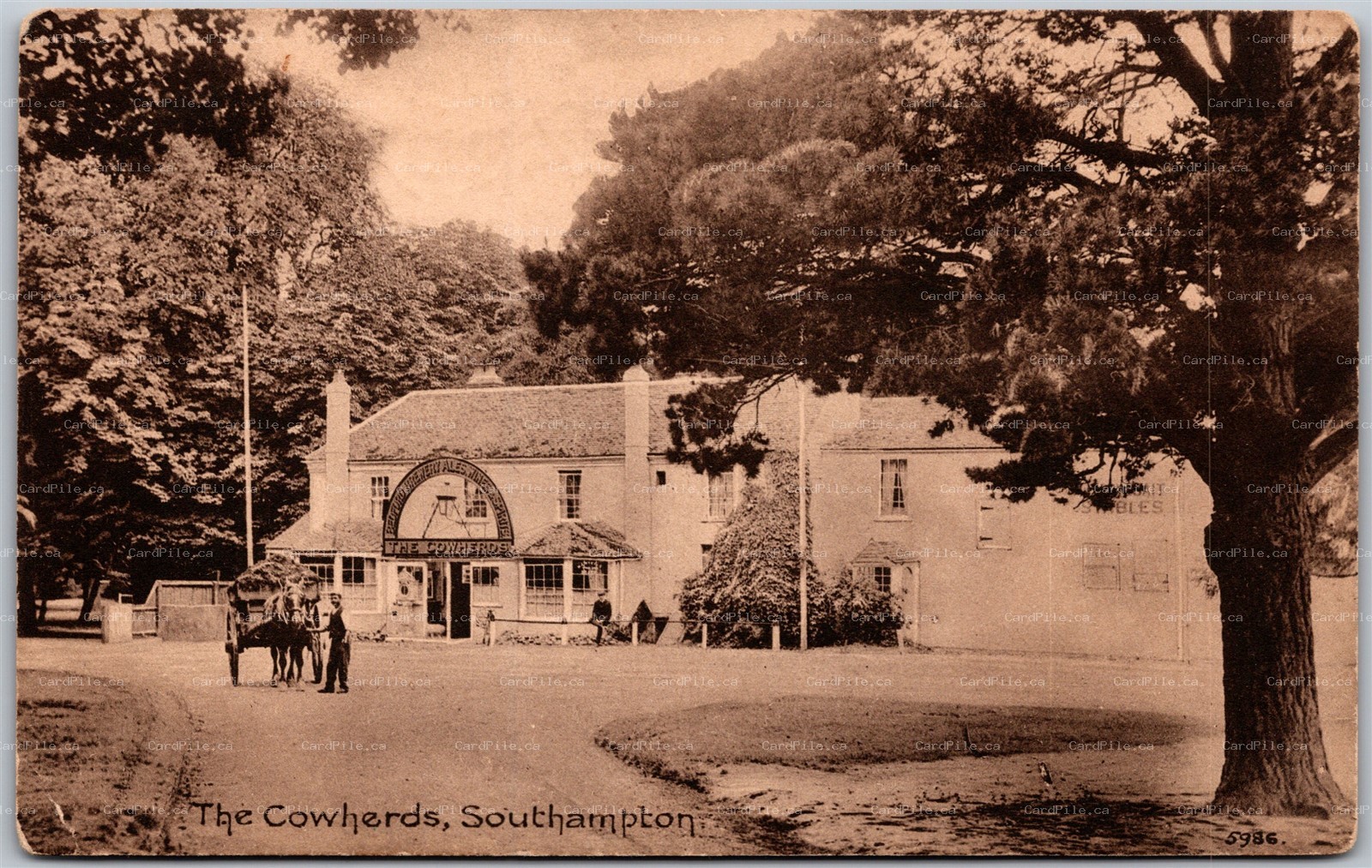 Postcard Southampton United Kingdom c1910s The Cowherds Brewery Sepia by Boots