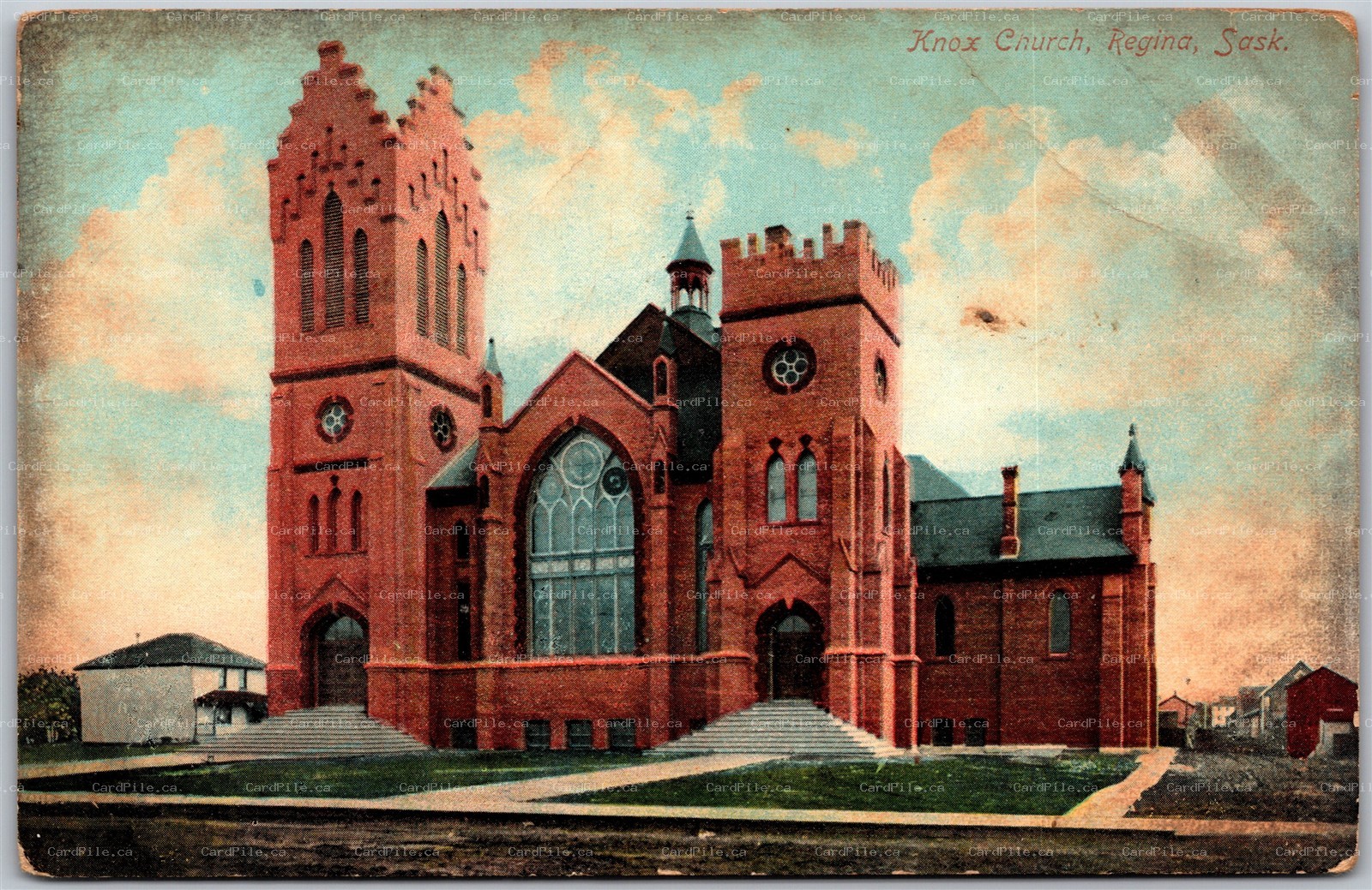 Postcard Regina Saskatchewan c1910s Knox Church by Stedman Bros