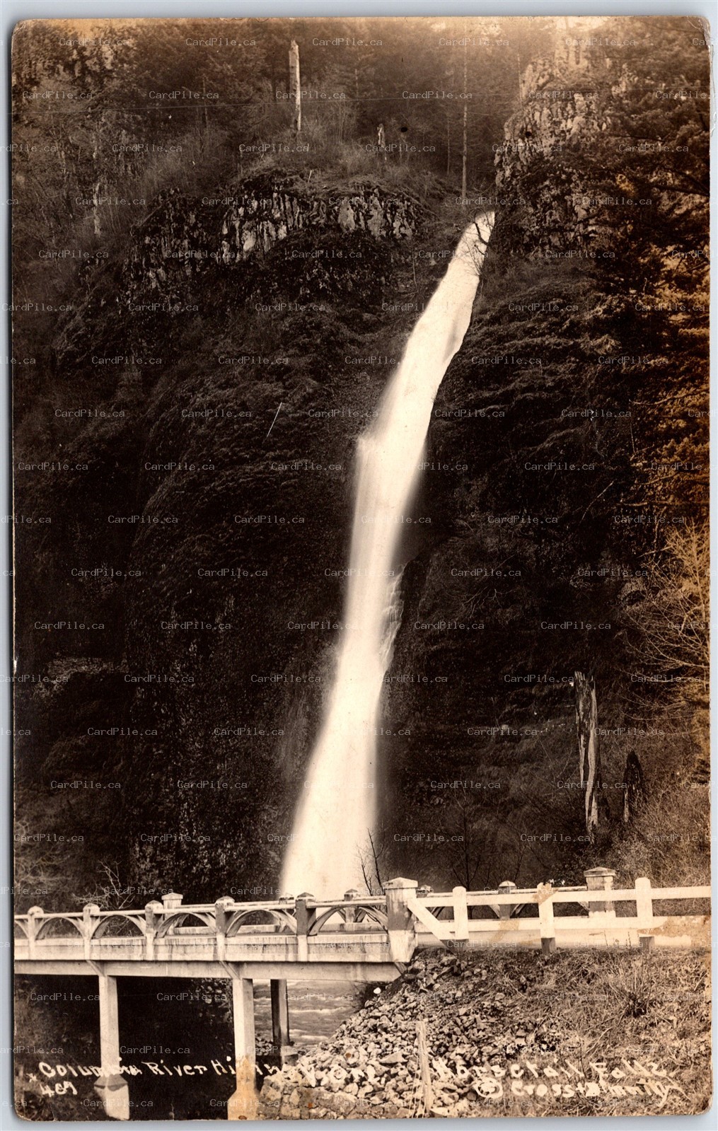 RPPC 1920s Oregon Columbia River Highway Horsetail Falls by Cross & Dimmitt 