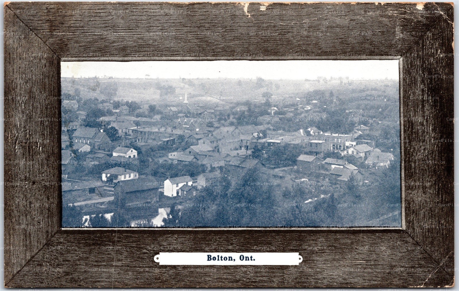 Postcard Bolton Ontario c1908 Birds Eye View Peel Region by Stedman Bros