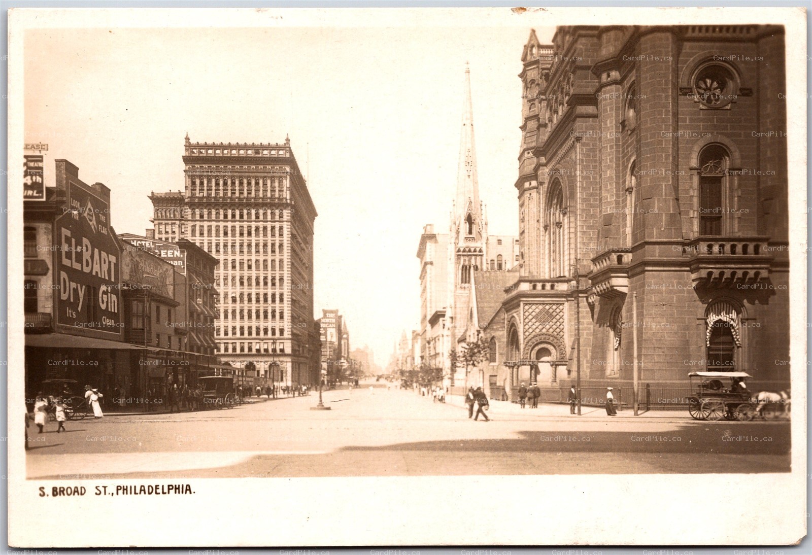 Postcard RPPC c1910s Philadelphia Pennsylvania South Broad Street by Bamforth