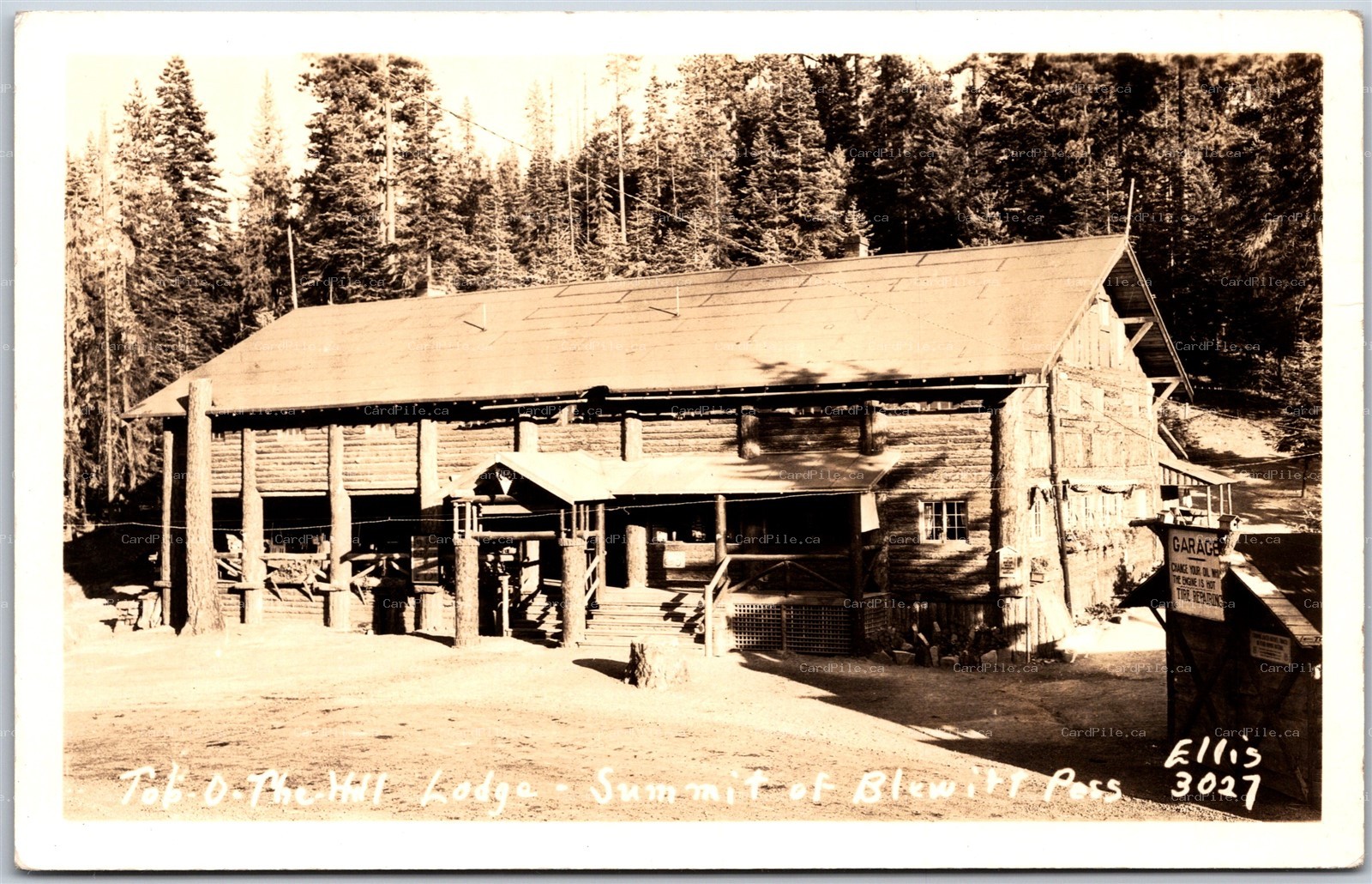 Postcard RPPC Blewett Pass Summit Washington Top o The Hill Lodge by Ellis