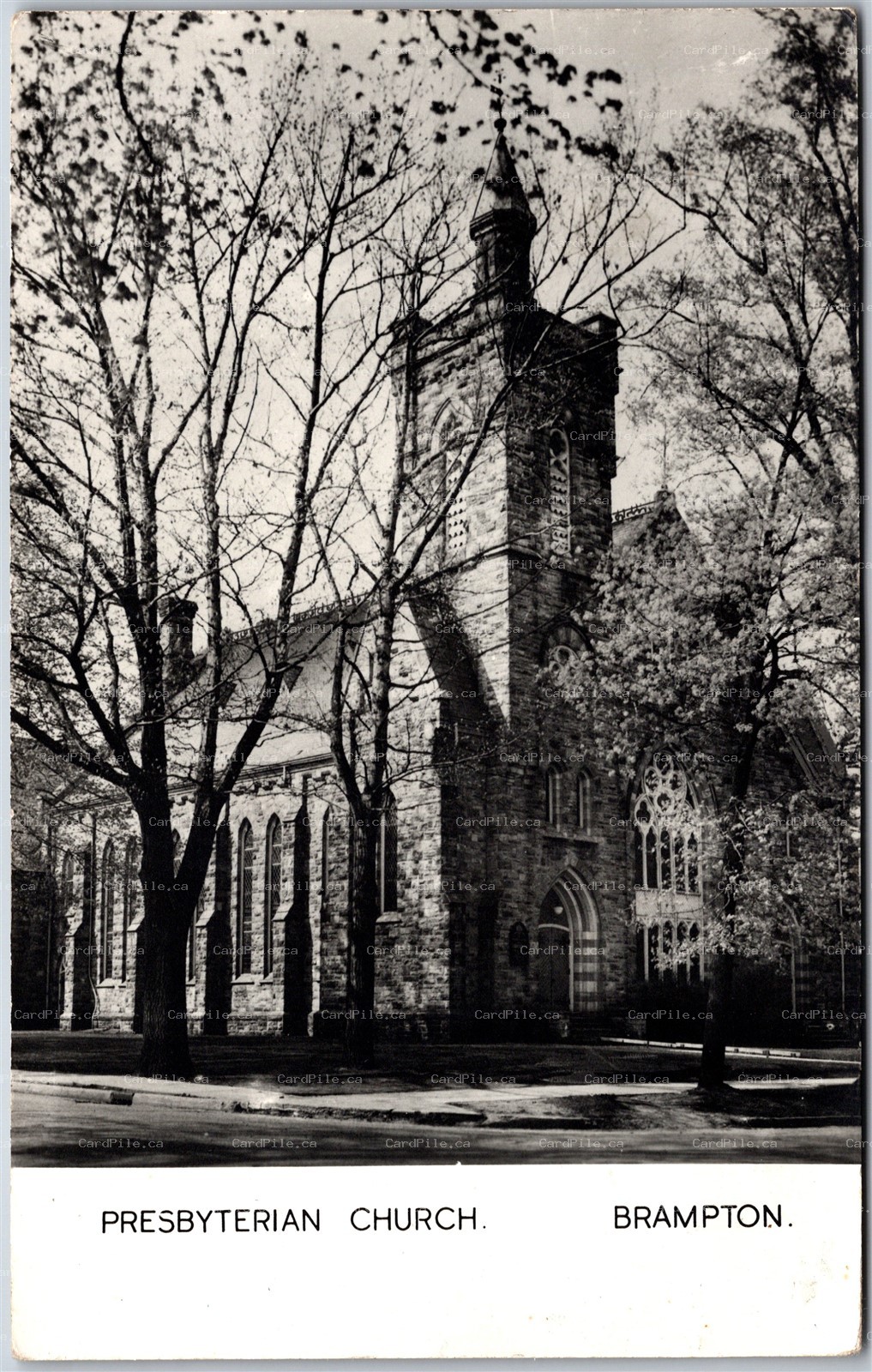 RPPC c1947 Brampton Ontario Presbyterian Church 100th Anniversary Services
