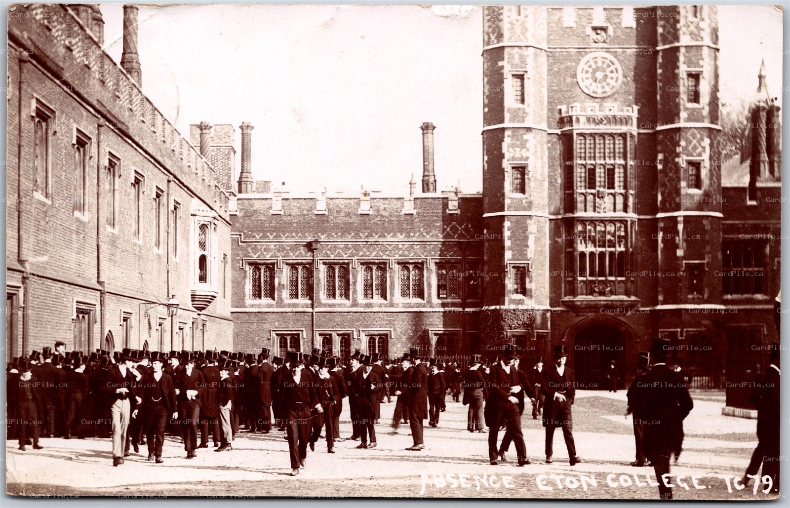 Postcard RPPC c1906 Windsor England Absence Eton College by T. E. Cochrane