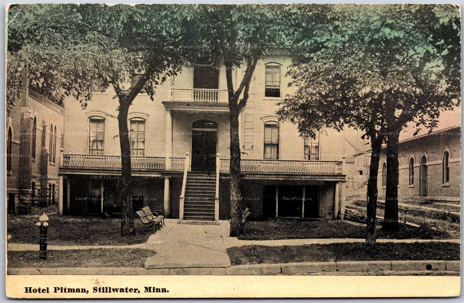 Postcard Stillwater Minnesota c1910s Hotel Pitman Washington County