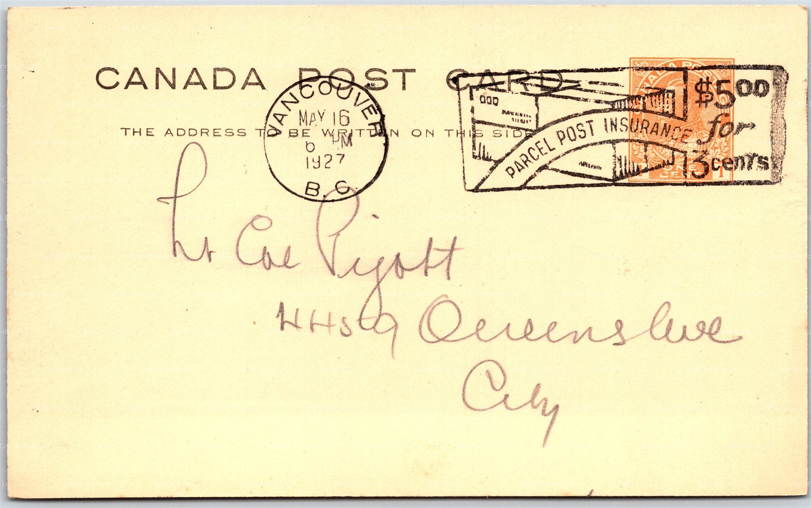 Postcard c1927 Vancouver British Columbia Philatelic Society Slogan Cancel