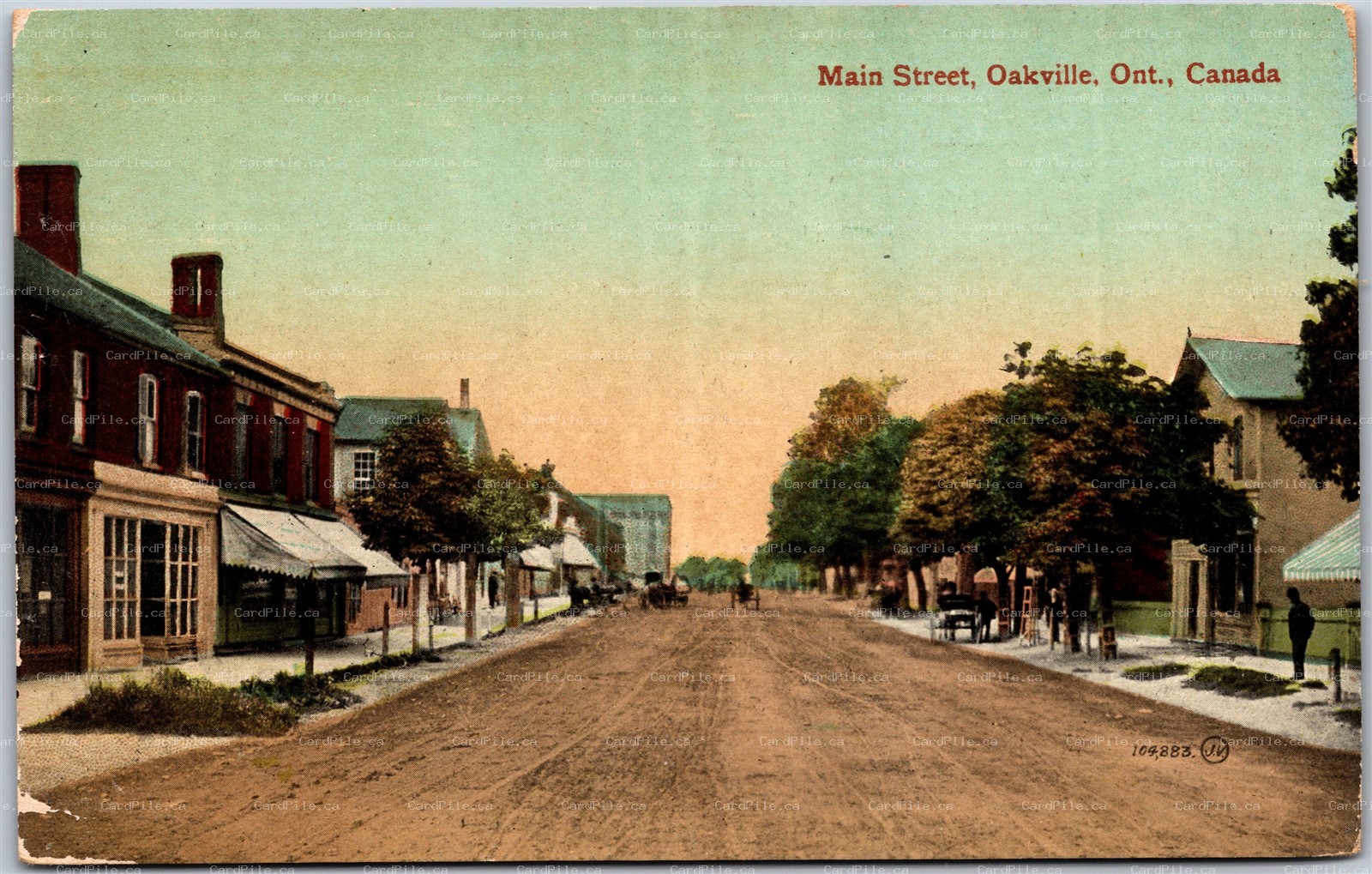 Postcard Oakville Ontario c1910s Main Street Halton Region by Valentines
