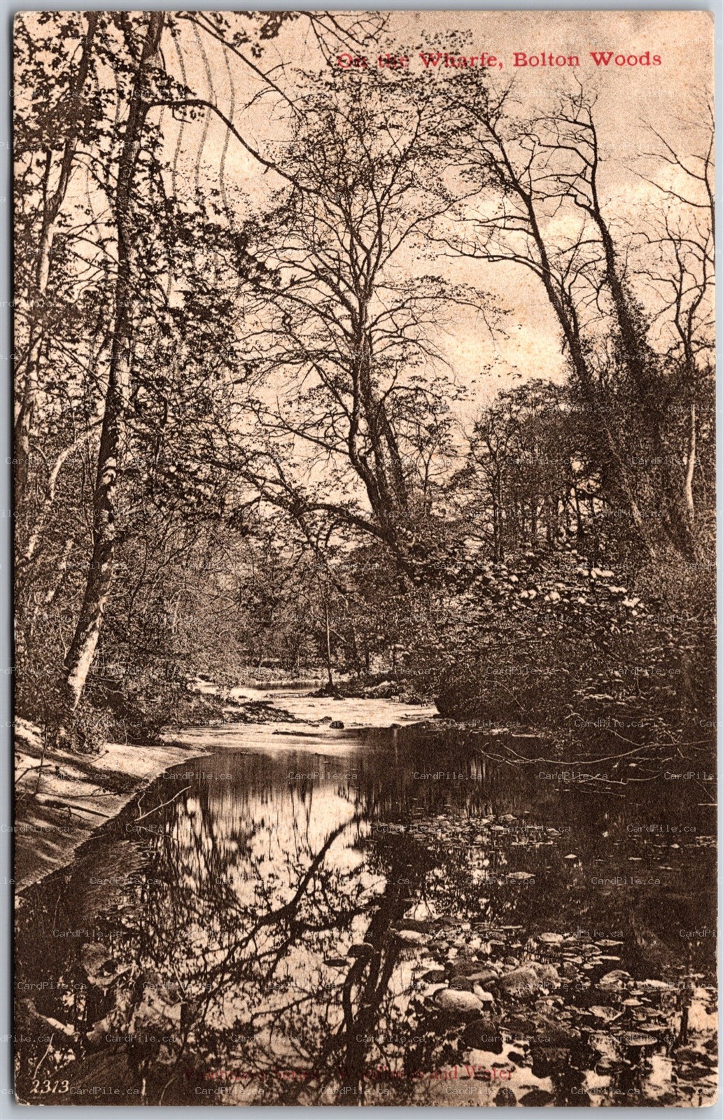 Postcard Bolton Woods United Kingdom c1907 On The Wharfe Yorkshire Scenic View