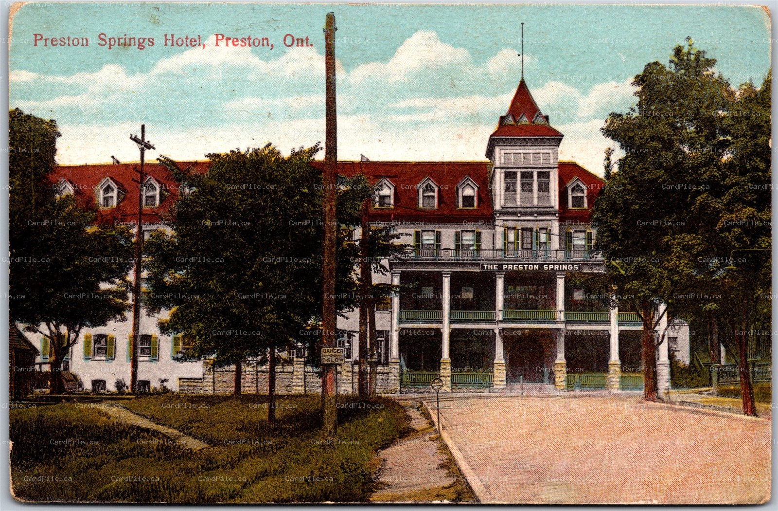 Postcard Preston Ontario c1910s Preston Springs Hotel Waterloo Region by Rumsey
