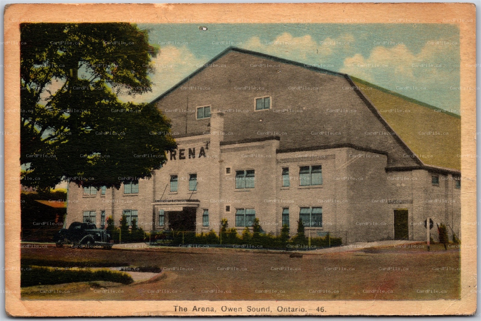 Postcard Owen Sound Ontario The Arena Huron County by PECO *as is*