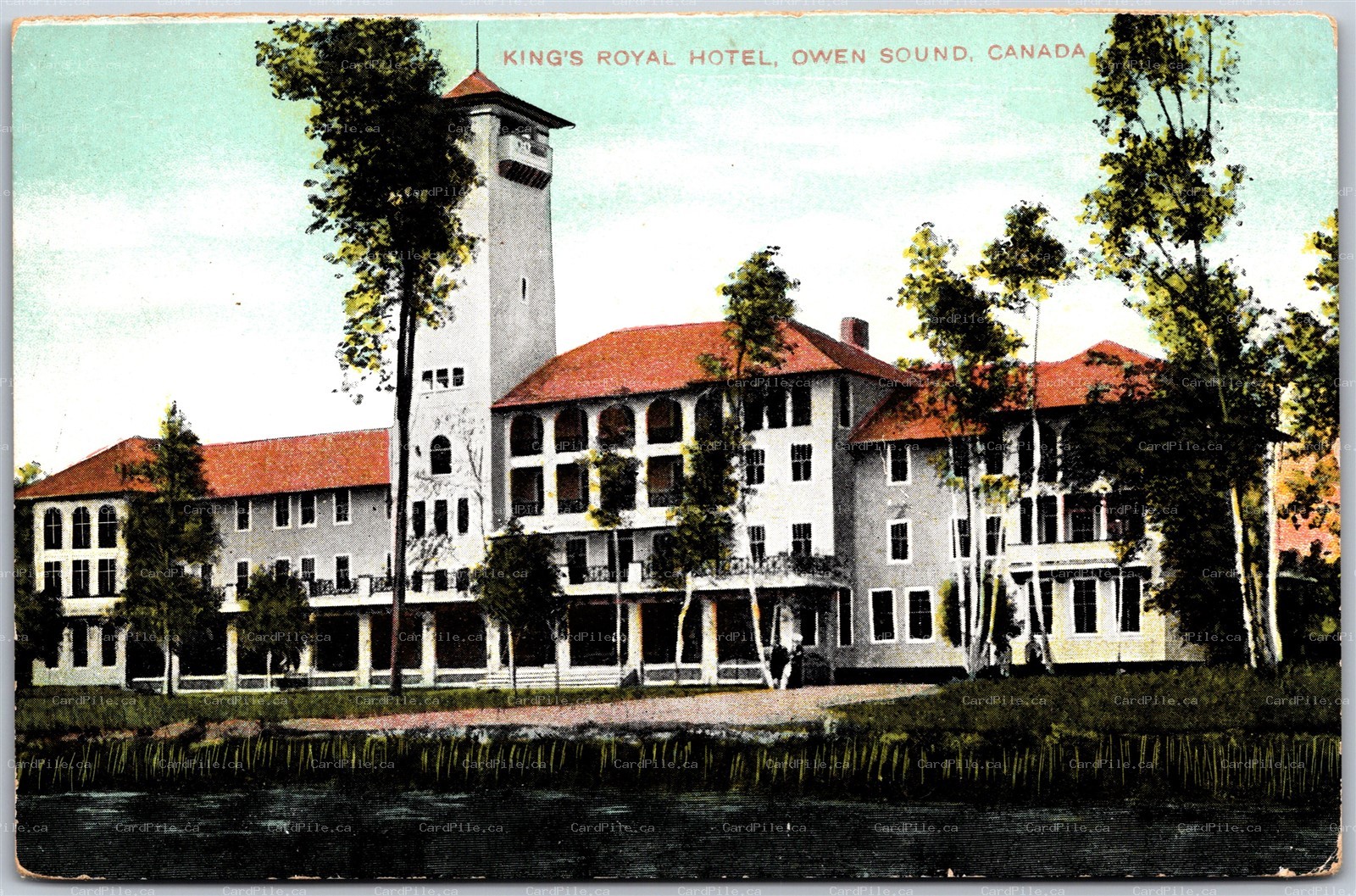 Postcard Owen Sound Ontario c1910s King's Royal Hotel Huron County by Nerlich