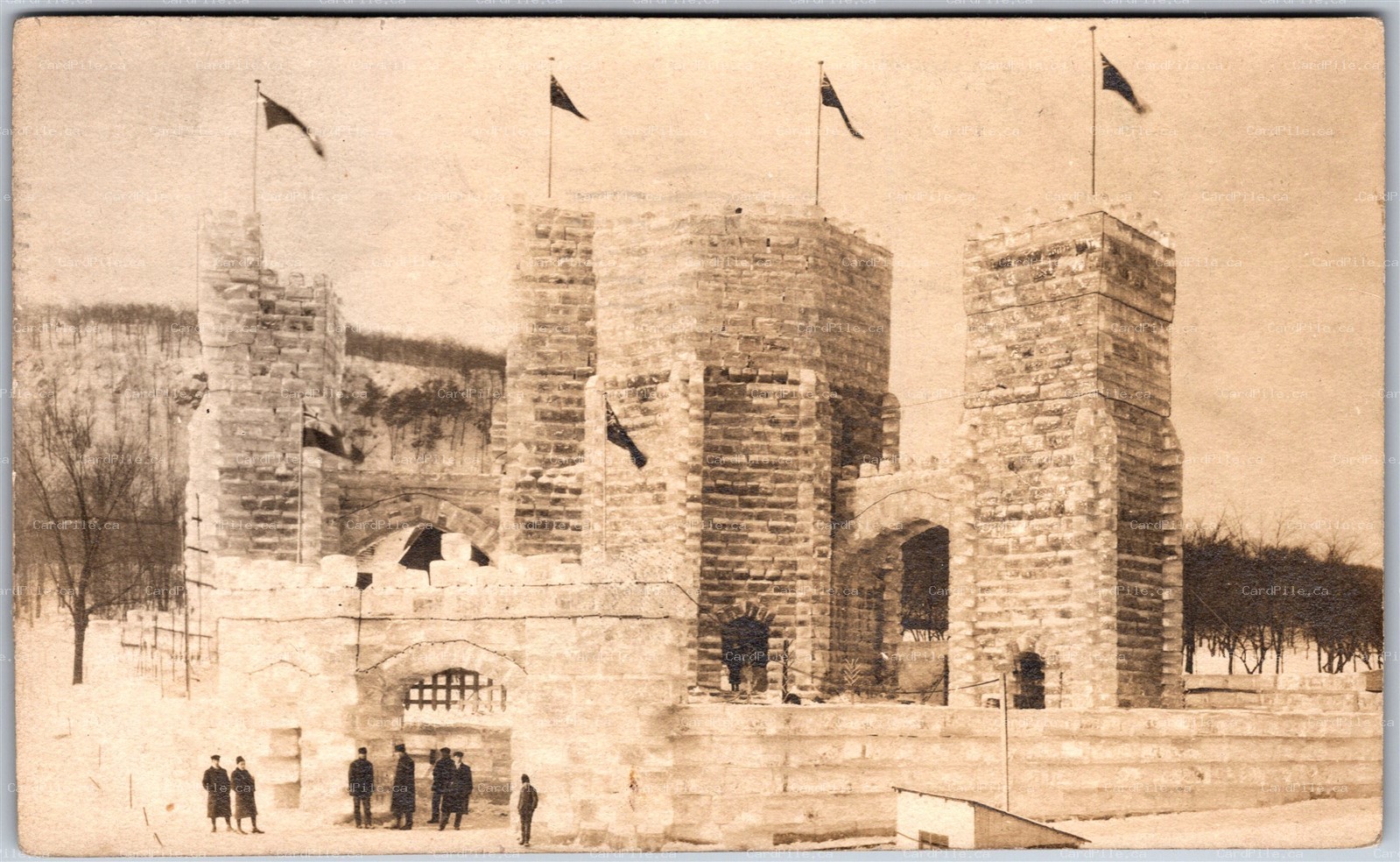 Postcard RPPC 1909 Montreal Quebec Carnival Ice Palace Castle