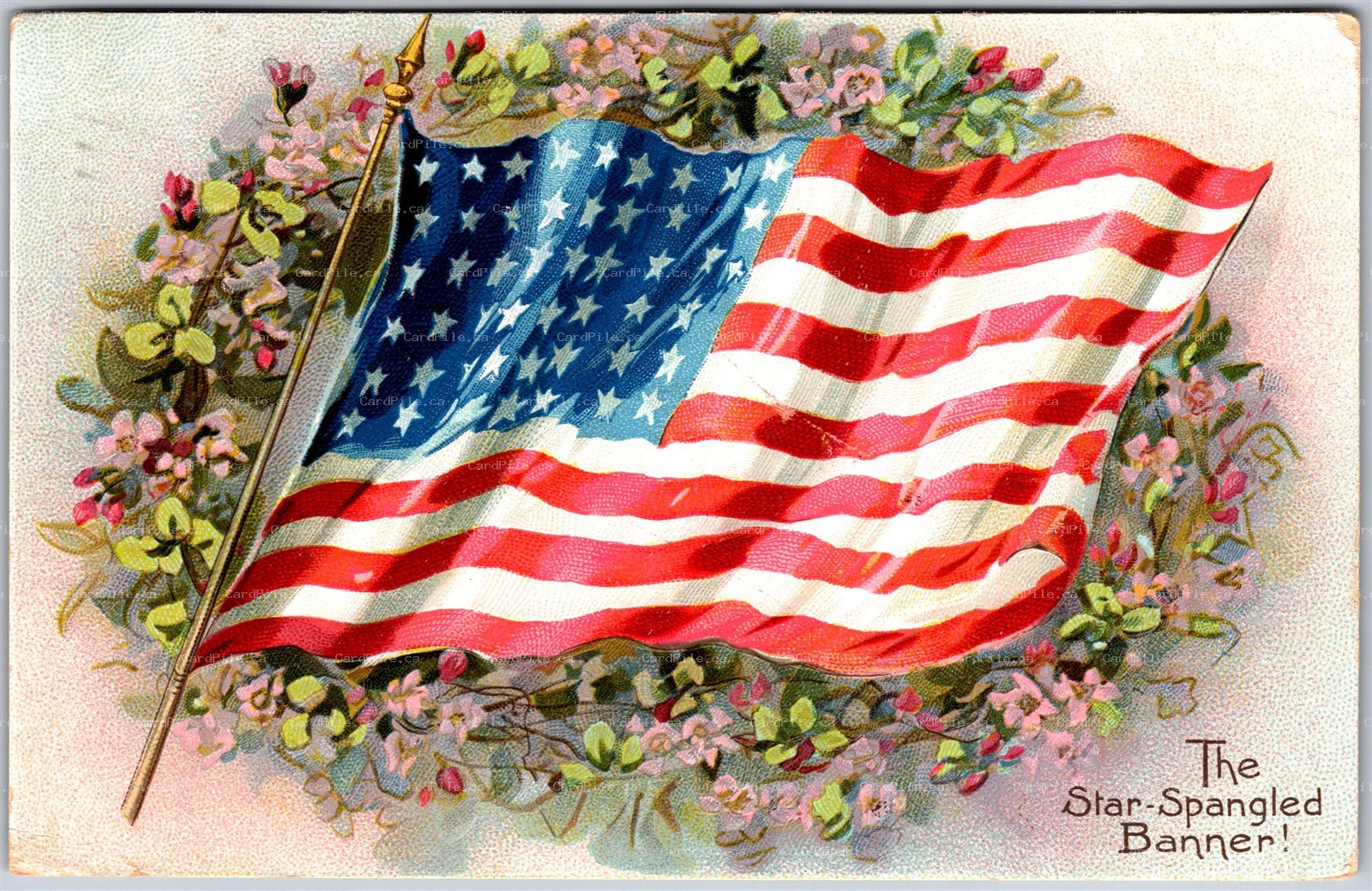 Postcard c1907 Patriotic Embossed The Star Spangeld Banner American Flag by Tuck