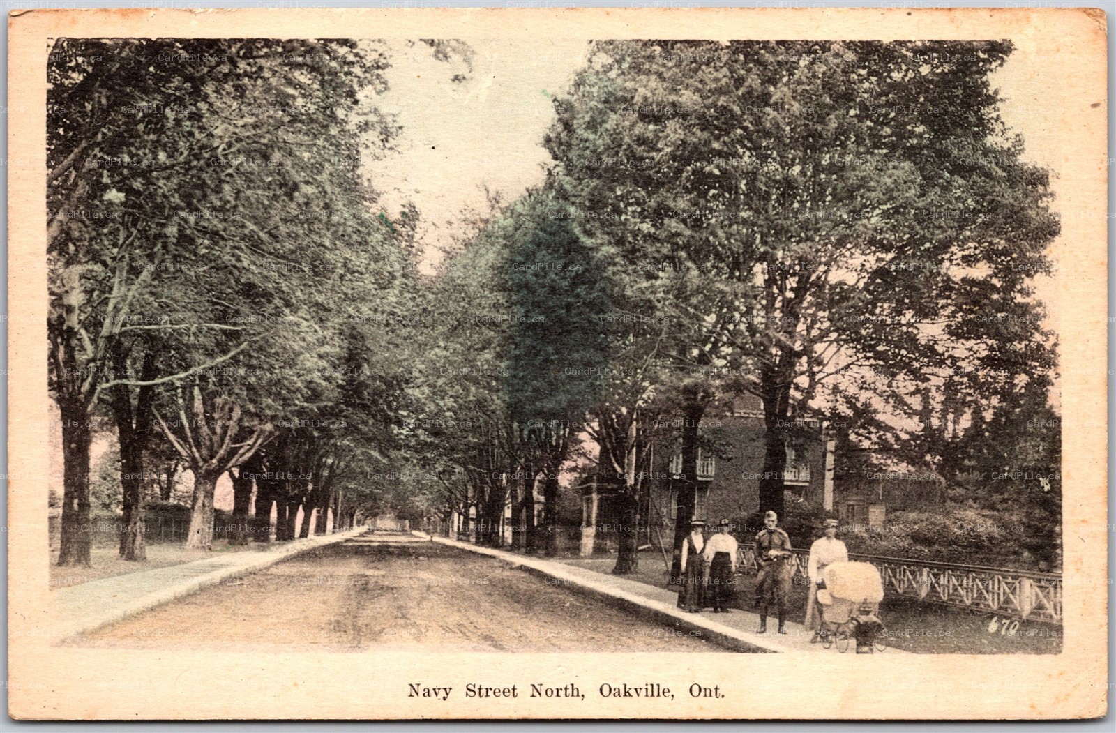 Postcard Oakville Ontario c1910s Navy Street North Halton Region by Heliotype