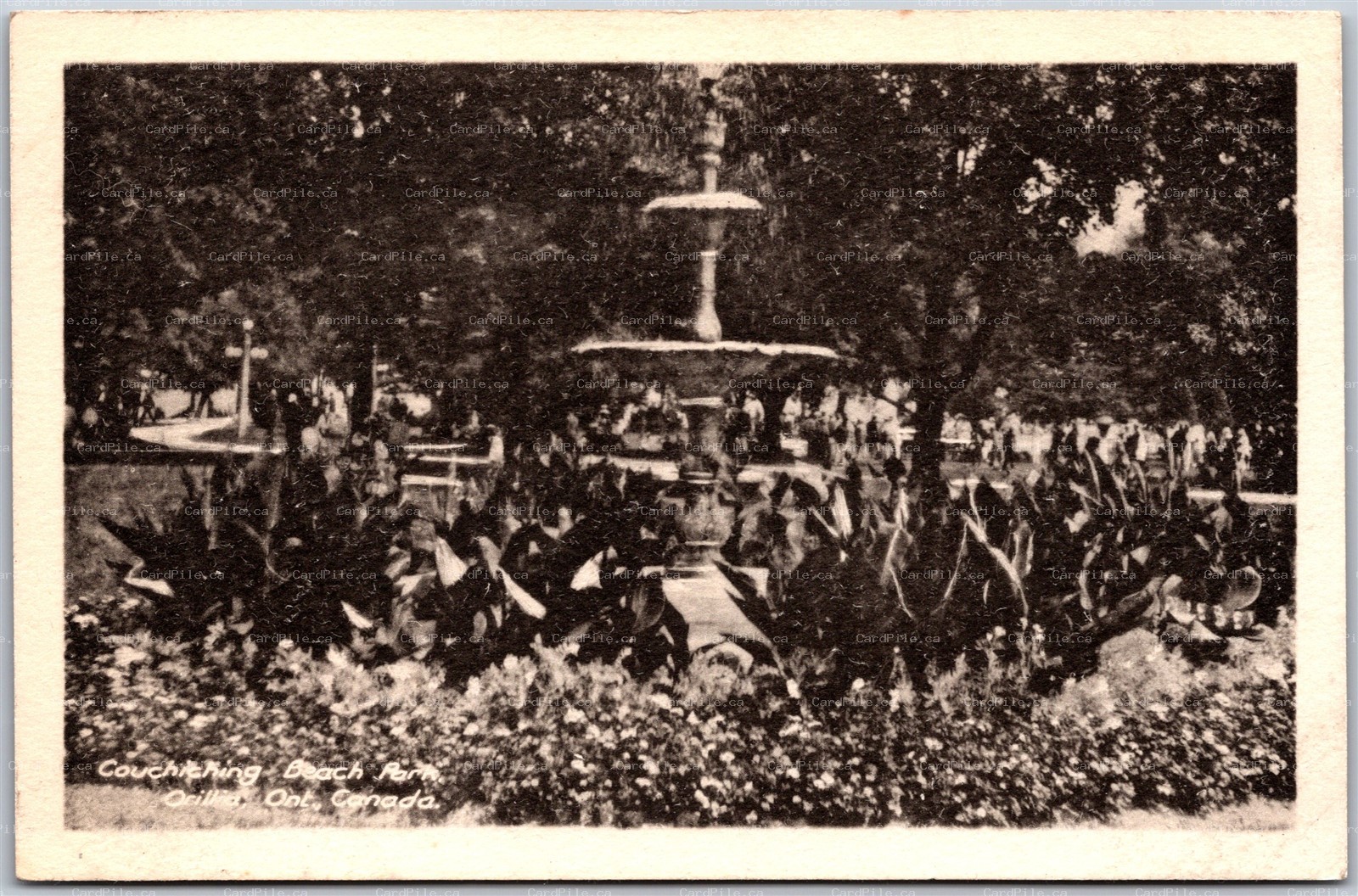 Postcard Orillia Ontario Couchiching Beach Park Simcoe County by Heliotype B