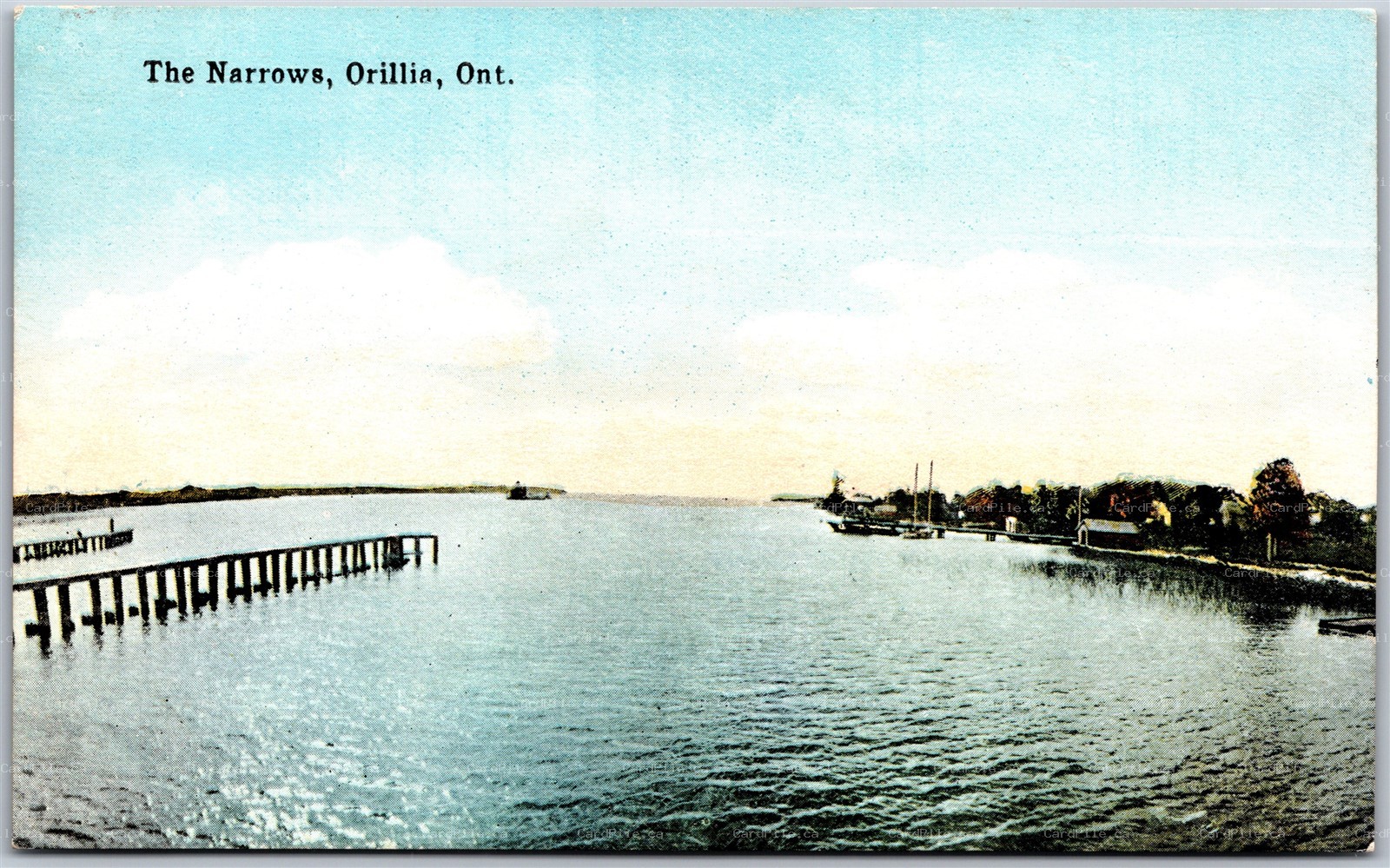 Postcard Orillia Ontario c1910s The Narrows Scenic View Simcoe County