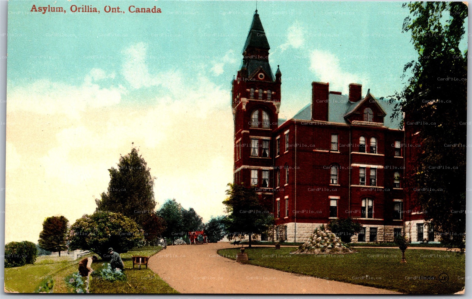 Postcard Orillia Ontario c1910s Asylum Simcoe County by H. Cooke & Co.