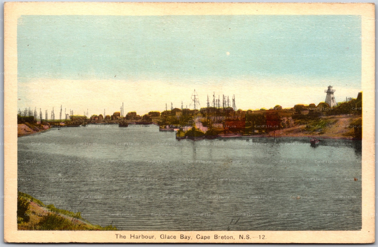 Postcard Cape Breton Nova Scotia The Harbour Glace Bay Scenic View by PECO