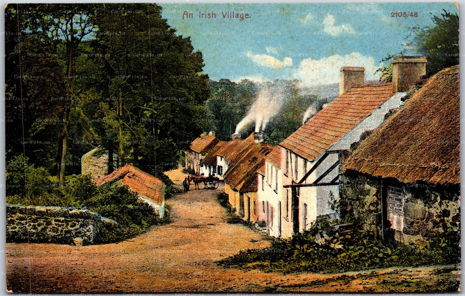 Postcard An Irish Village Scenic View