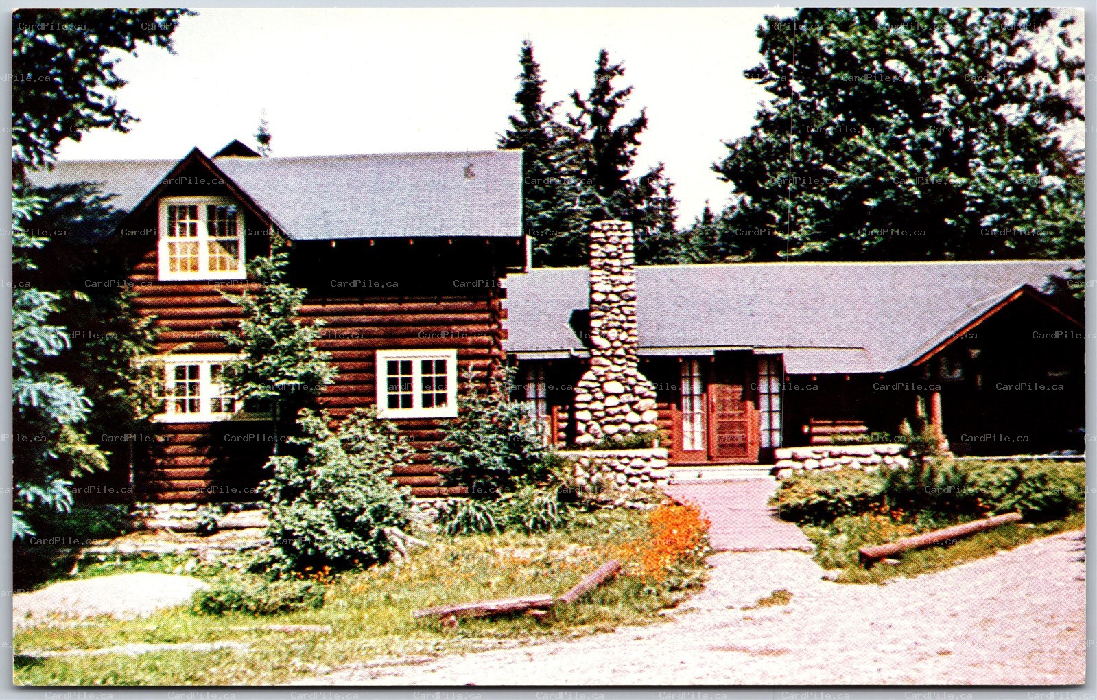 Postcard Thessalon Ontario c1960s The Outpost Lodge Camps Lake Jobamageeshig