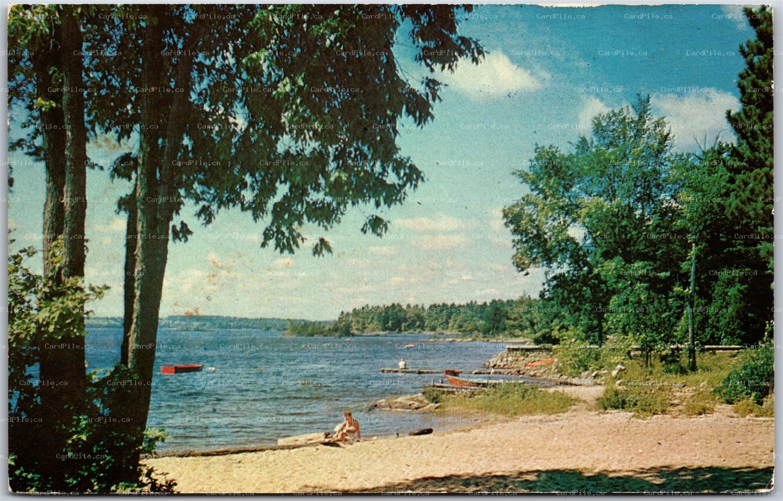 Postcard Greetings from Kapuskasing Ontario c1960s Beach Cochrane District