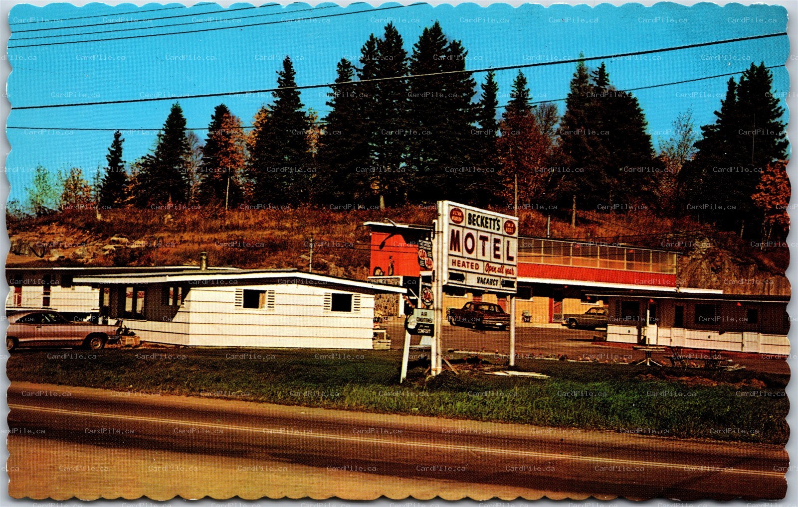Postcard Kenora Ontario Beckett's Motel Highway 17 Alex, Alice & Richard Beckett