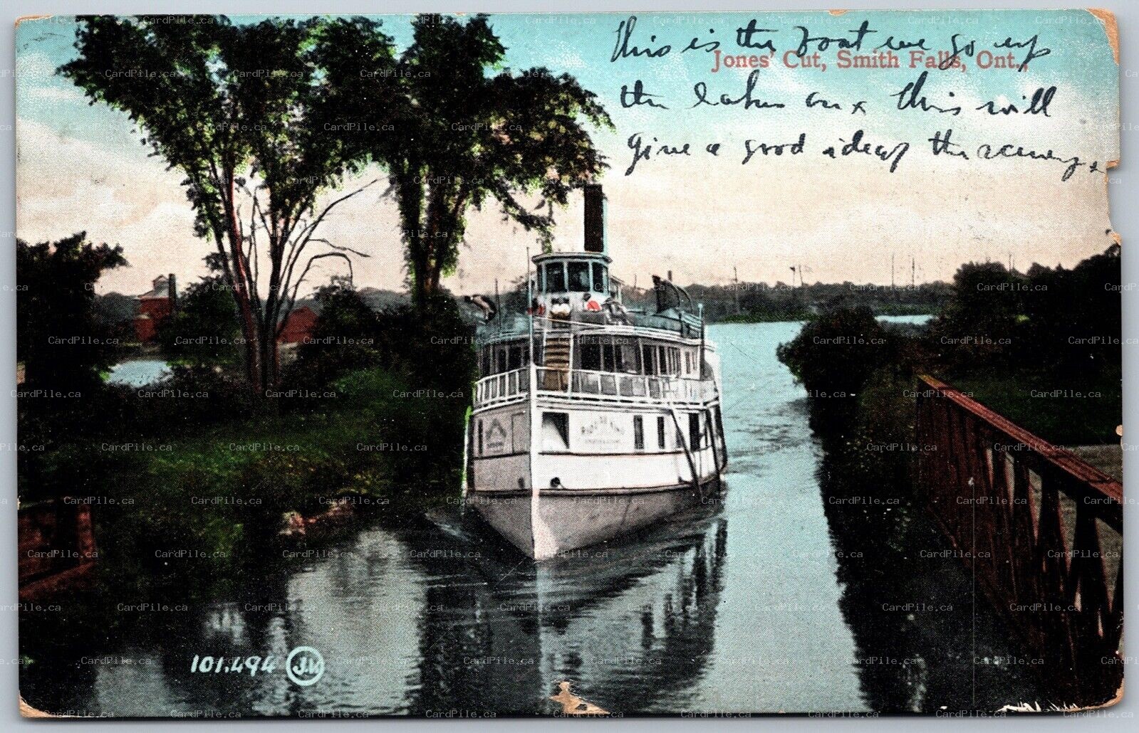 Postcard Smiths Falls Ontario c1907 Jones