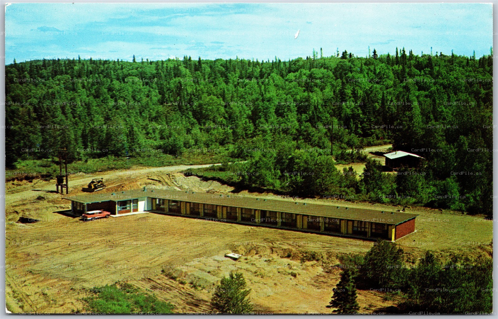 Postcard Marathon Ontario Pic Motel Hosts A. & M. Pasanen Thunder Bay District