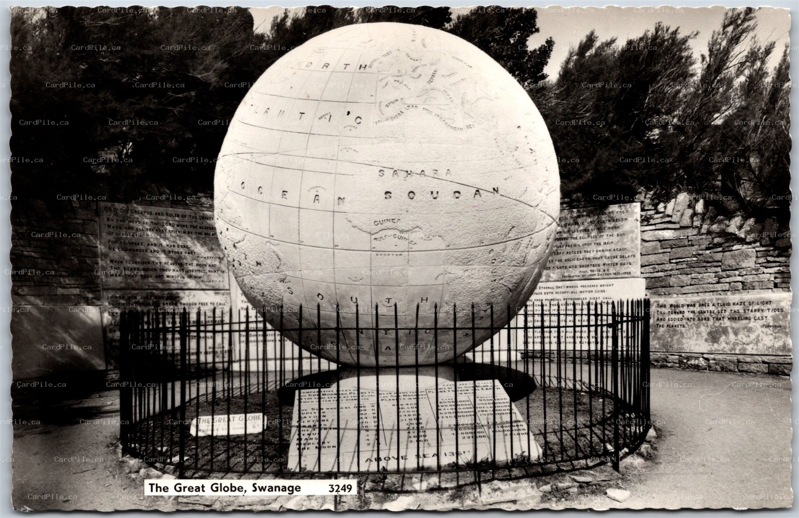 Postcard RPPC c1950s Dorset Swanage United Kingdom The Great Globe