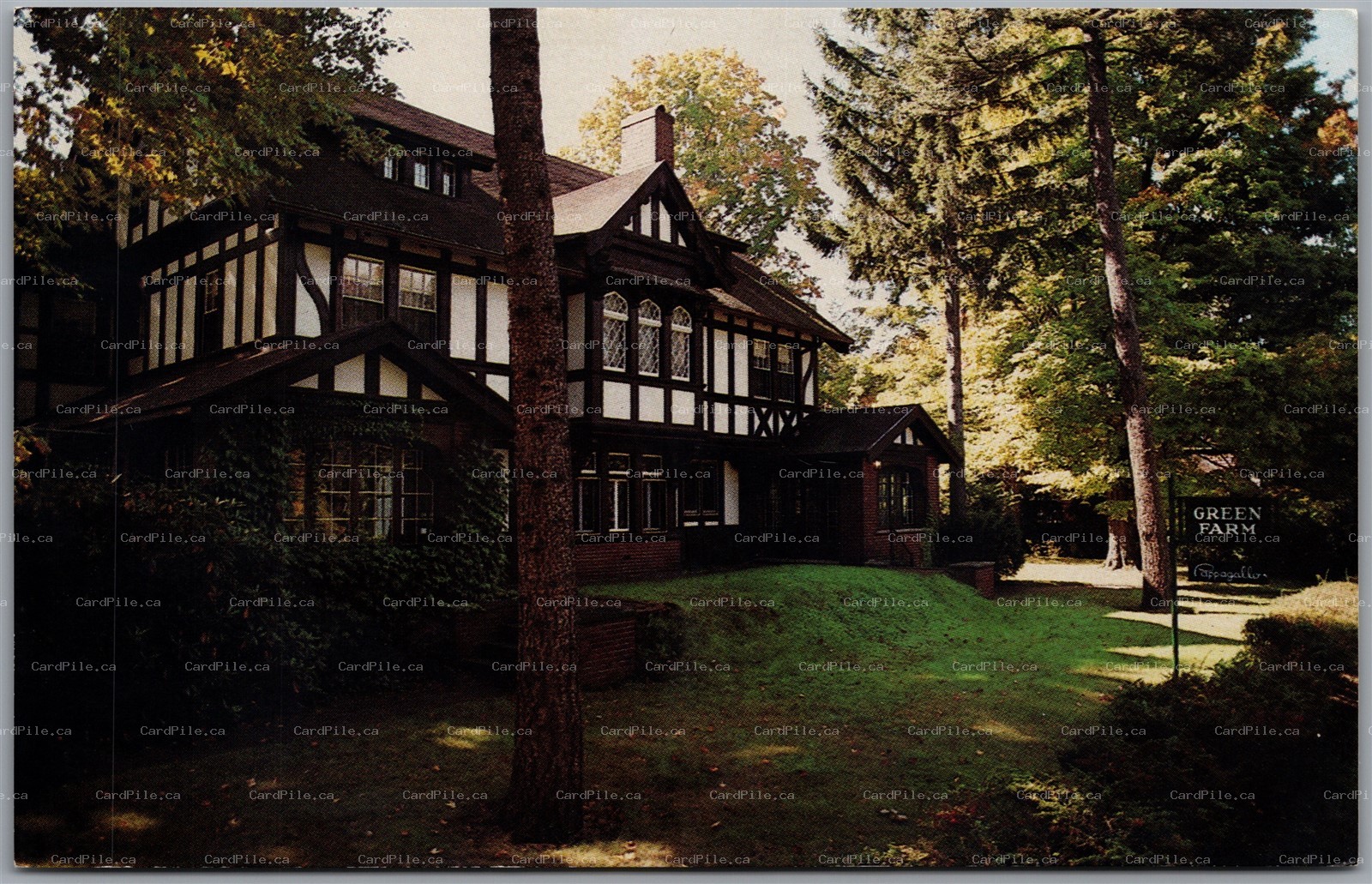 Postcard Lakewood New York The Green Farm and Pappagallo Lake Chautauqua