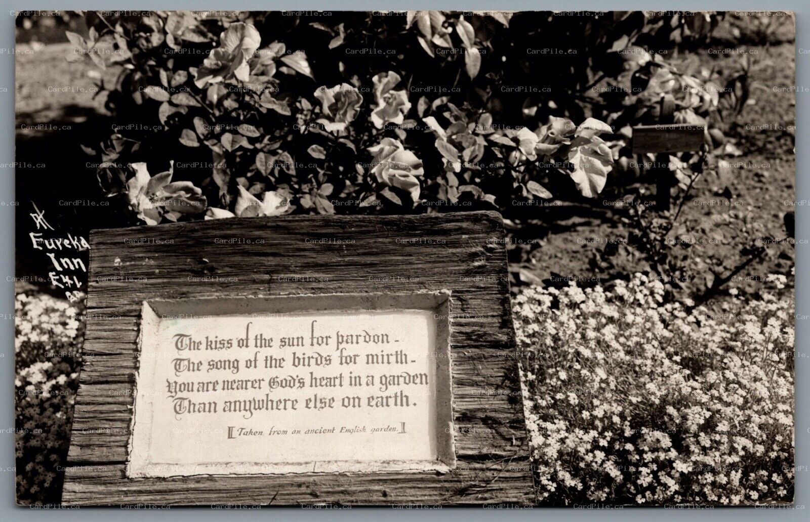 Postcard RPPC c1930s Eureka CA Eureka Inn Poem by Dorothy Frances Gurney