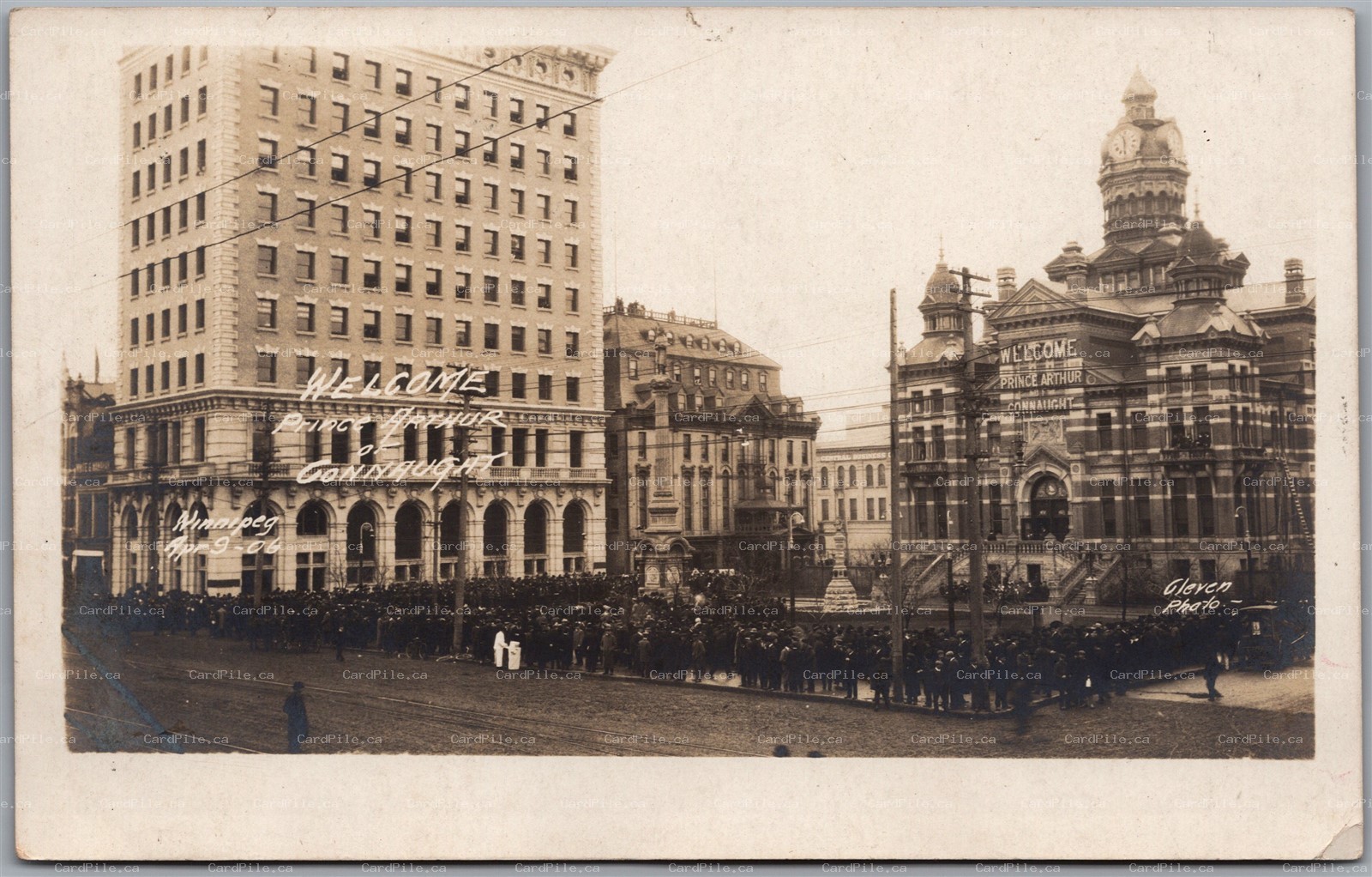 RPPC c1906 Winnipeg Manitoba Welcome Prince Arthur of Connaught by Cleven Photo