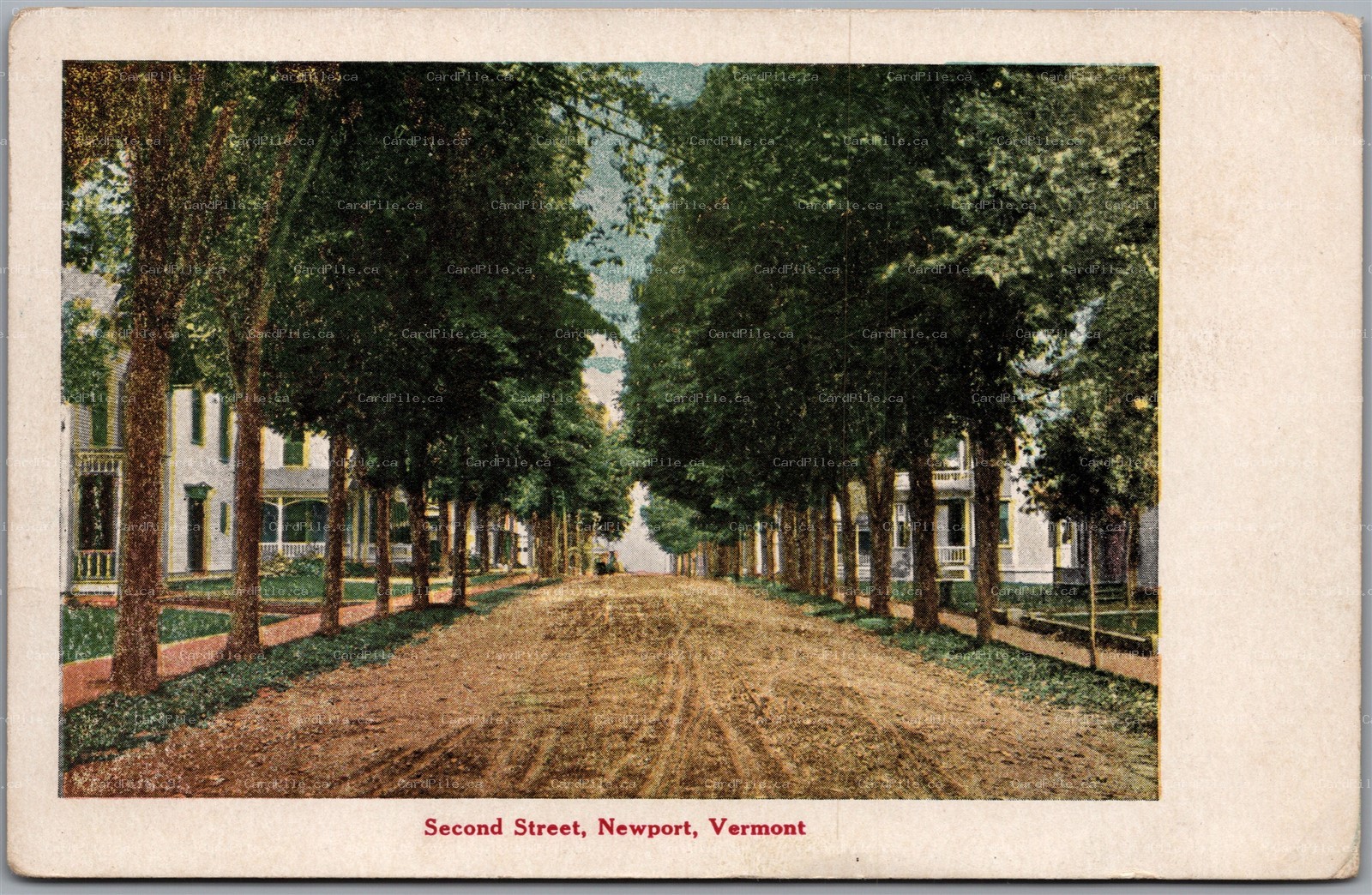 Postcard Newport Vermont c1907 Second Street Orleans County