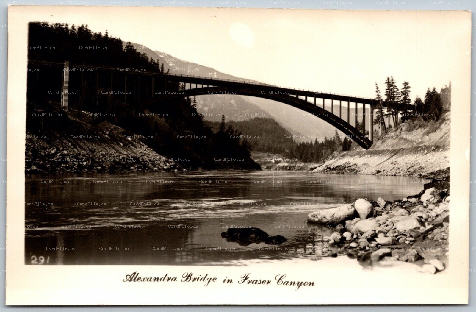 Postcard RPPC c1930s Yale BC Alexandra Bridge Fraser Canyon Scenic View