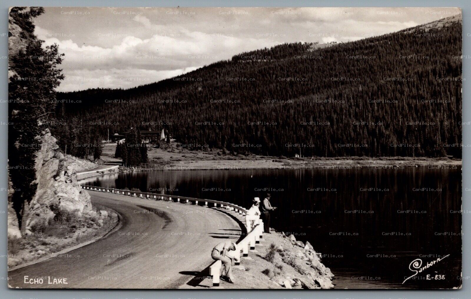 Postcard RPPC c1940s Echo Lake CO Looking Towards Echo Lake Lodge Sanborn Photo