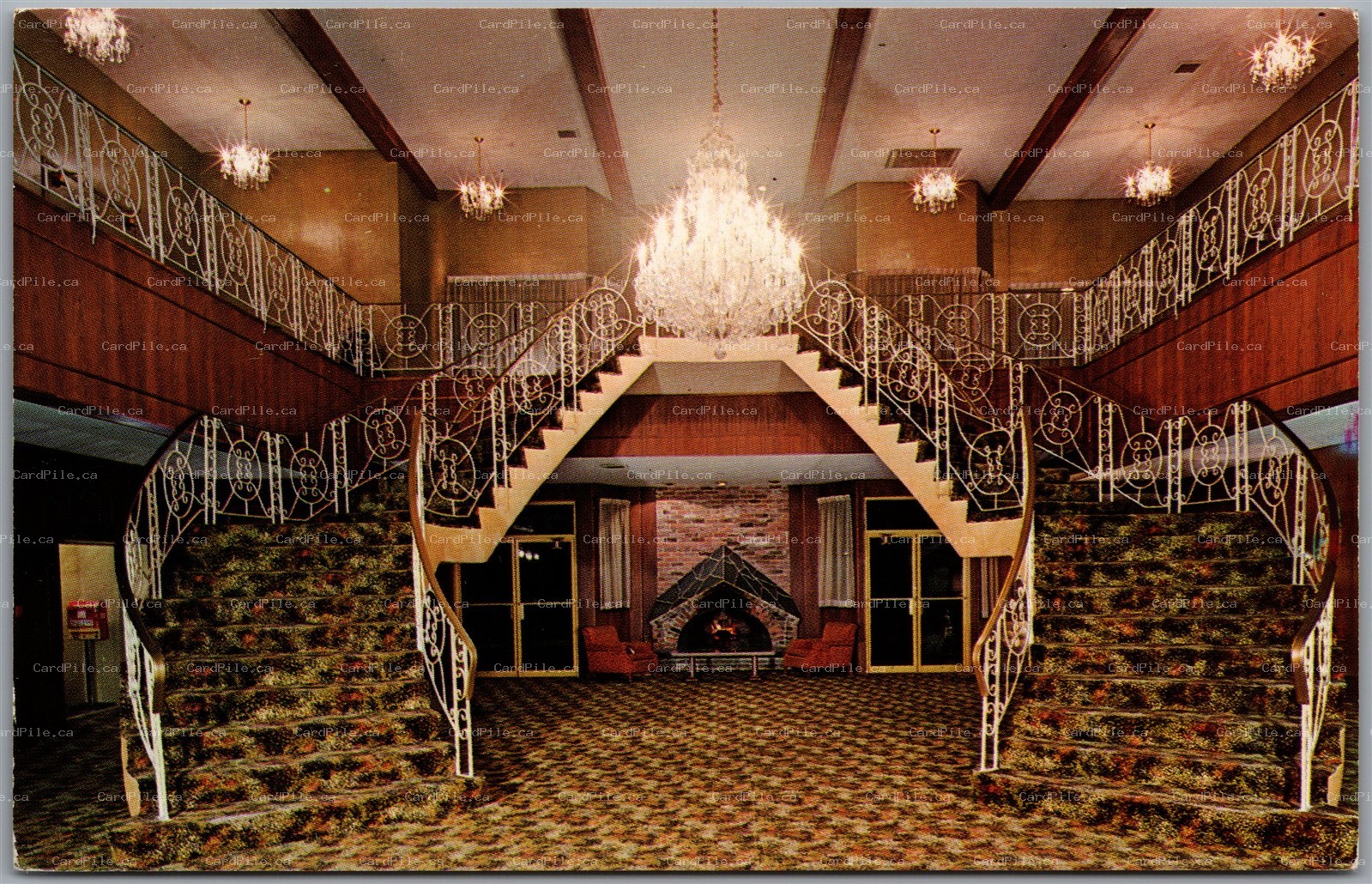 Postcard North Vancouver British Columbia The Coach House Motor Inn Interior