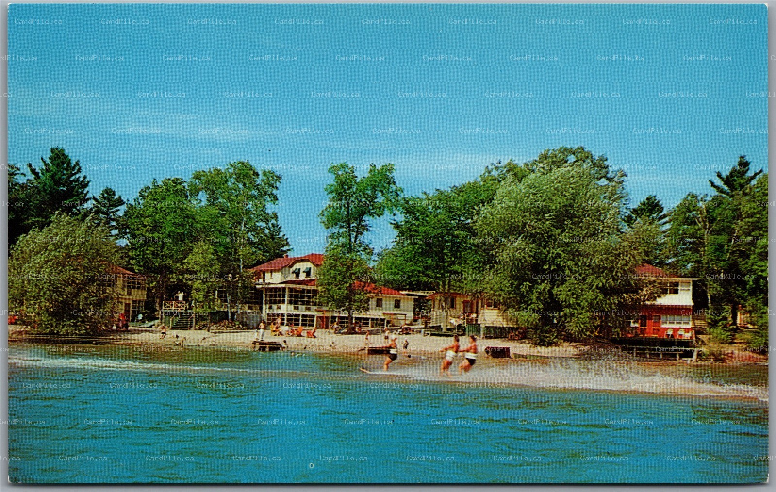 Postcard Georgian Bay Ontario Normandie Lodge at Wasaga Beach